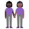 Women Holding Hands- Dark Skin Tone- Medium-Dark Skin Tone emoji on Microsoft